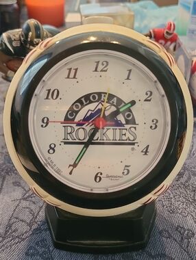 Colorado Rockies Baseball Alarm Clock